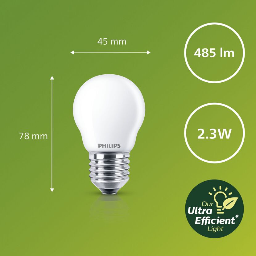LED-Leuchtmittel 'Classic' P45 E27 2,3 W 485 lm matt