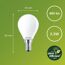 LED-Leuchtmittel 'Classic' P45 E14 2,3 W 485 lm matt