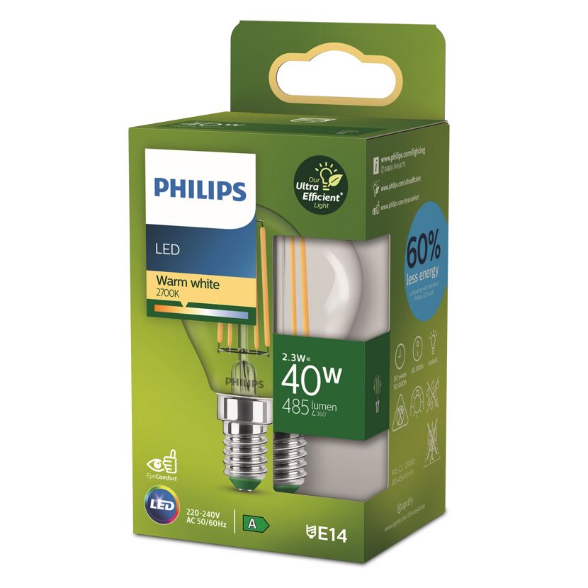 LED-Leuchtmittel 'Classic' P45 E14 2,3 W 485 lm klar