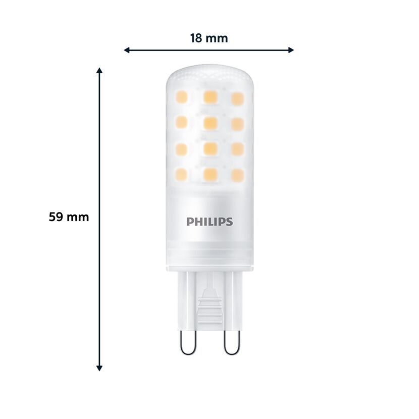 LED-Leuchtmittel G9 40 W 230 V 300 lm matt dimmbar