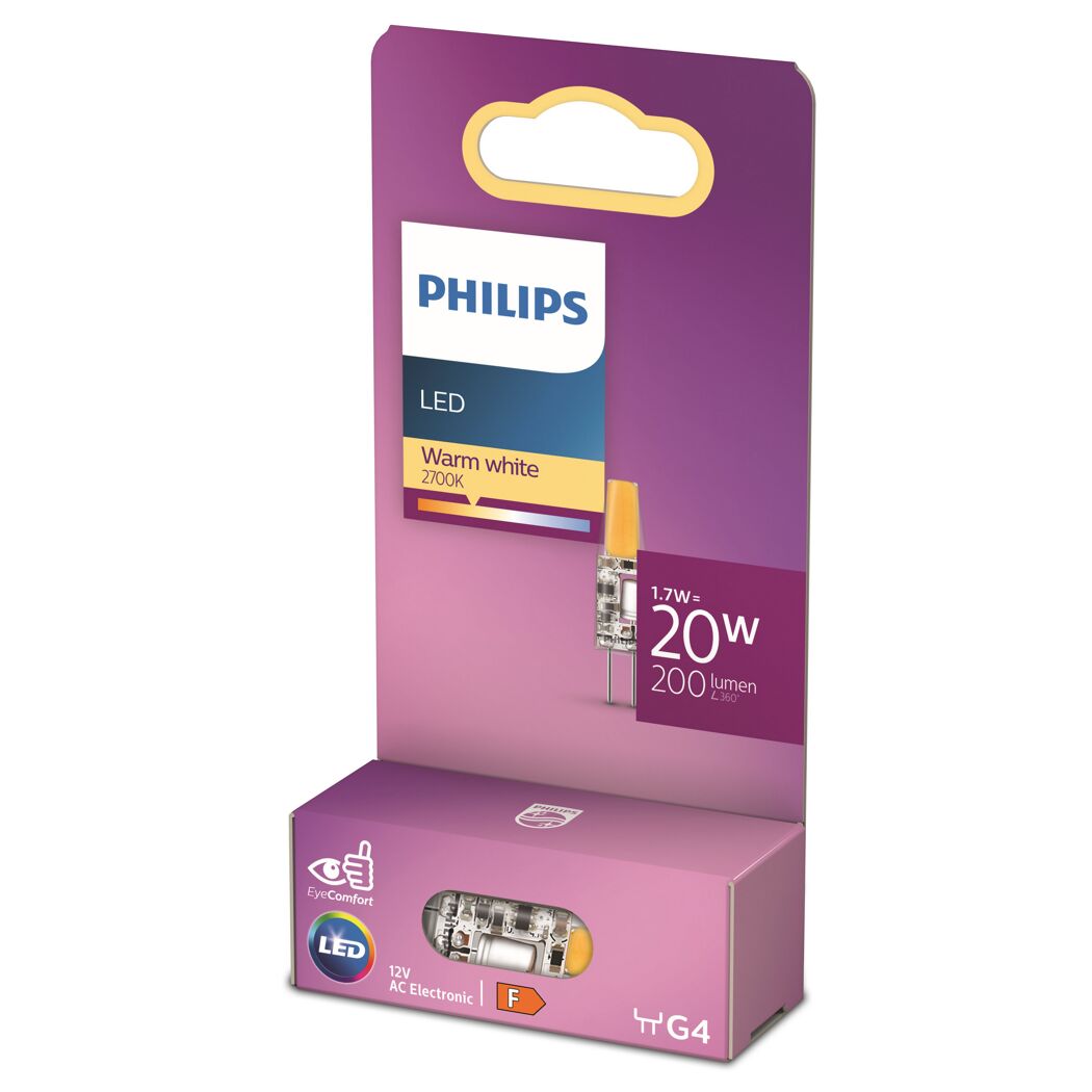 Philips LED-Leuchtmittel Stift G4 warmweiß in Verpackung