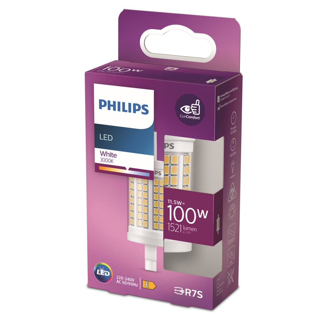 Philips R7S LED-Leuchtmittel warmweiß in Verpackung