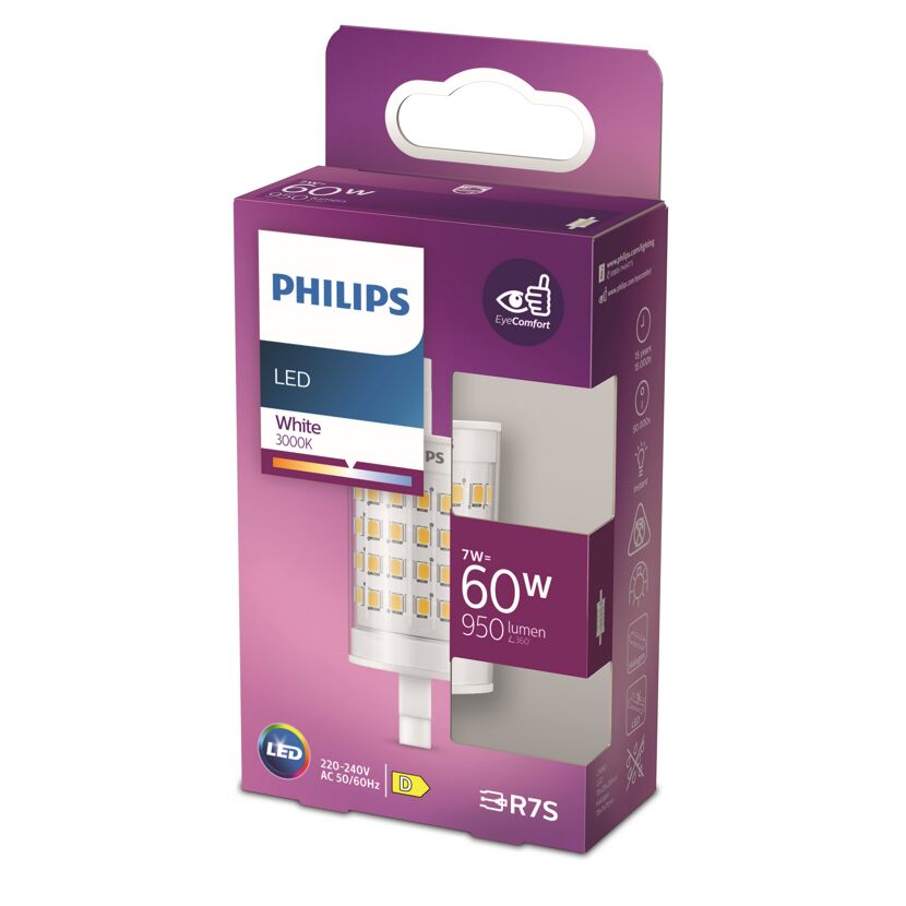 LED-Leuchtmittel Stift matt R7S 60 W 950 lm warmweiß