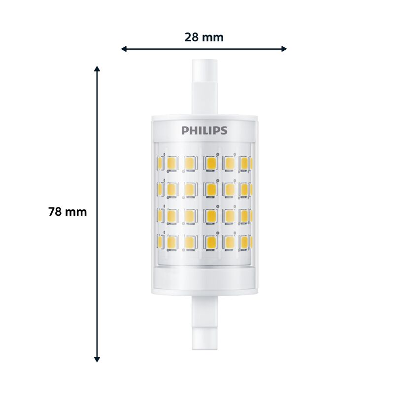 LED-Leuchtmittel Stift matt R7S 60 W 950 lm warmweiß
