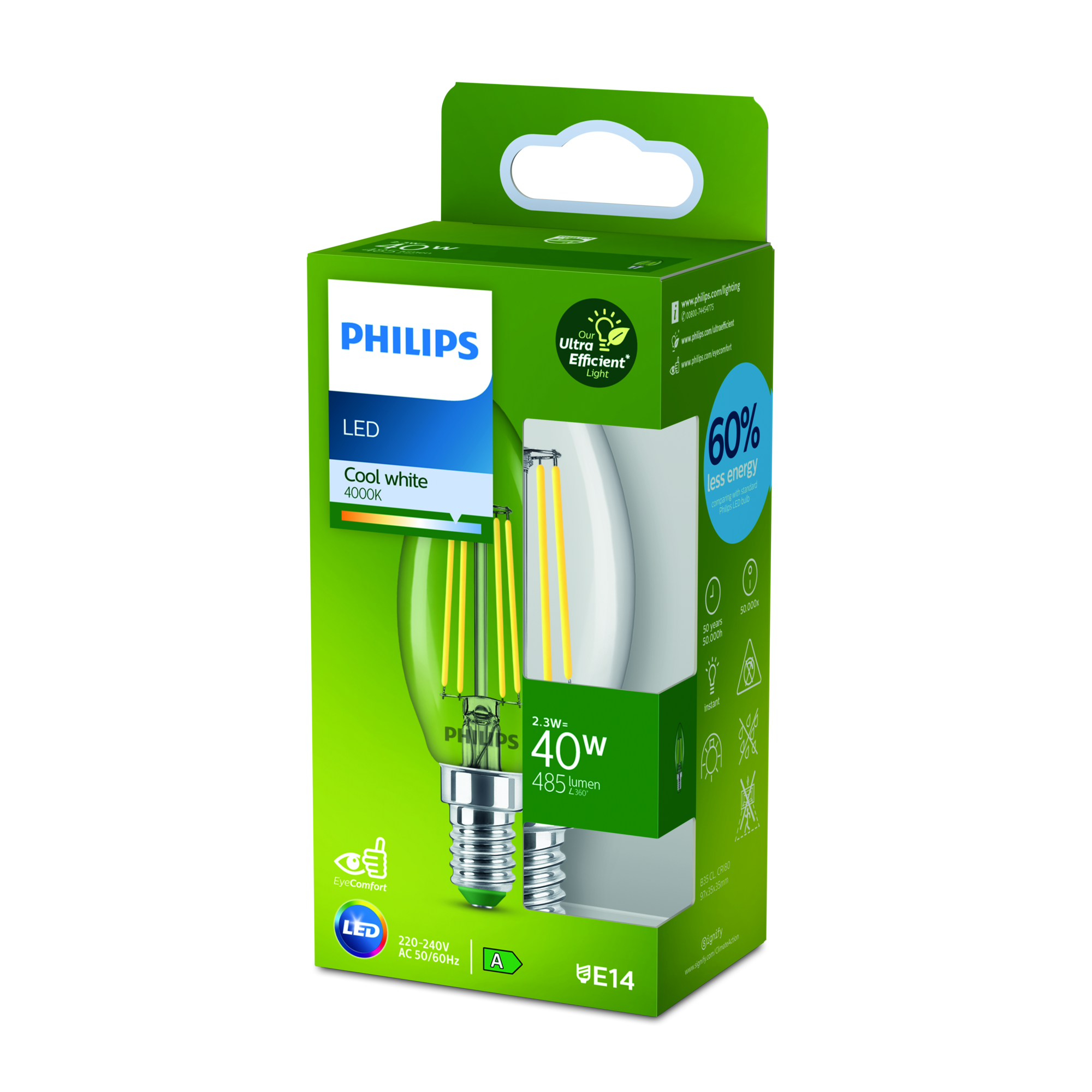 LED Kerze Philips, Verpackung