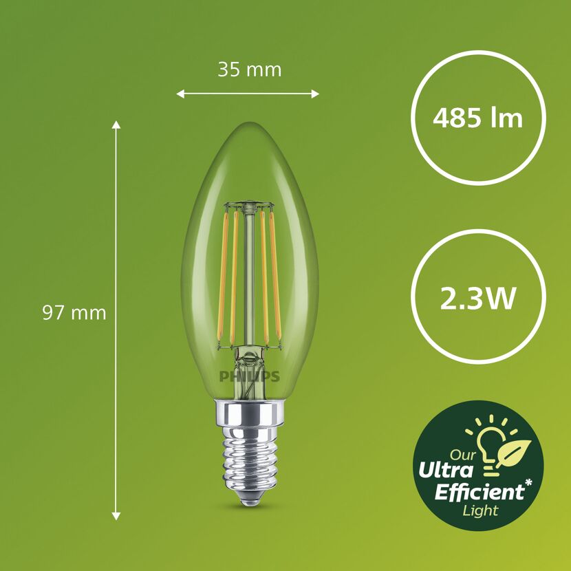 LED-Leuchtmittel 'Classic' B35 E14 40 W 485 lm klar