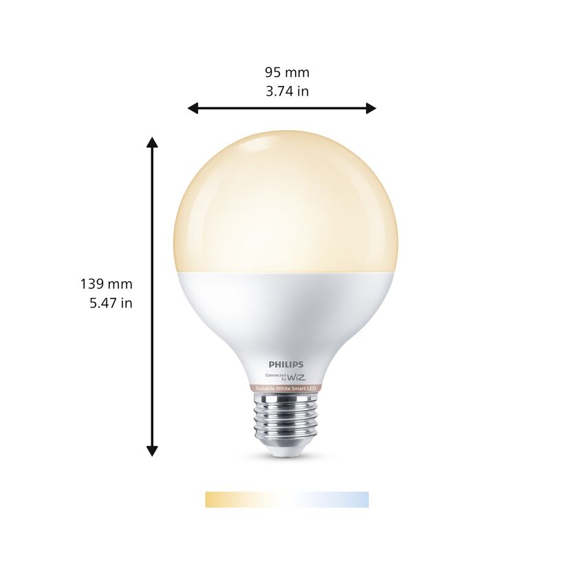 LED-Leuchtmittel G95 E27 75 W 1055 lm matt dimmbar