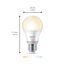 LED-Leuchtmittel 8 W A60 E27 345 lm matt dimmbar