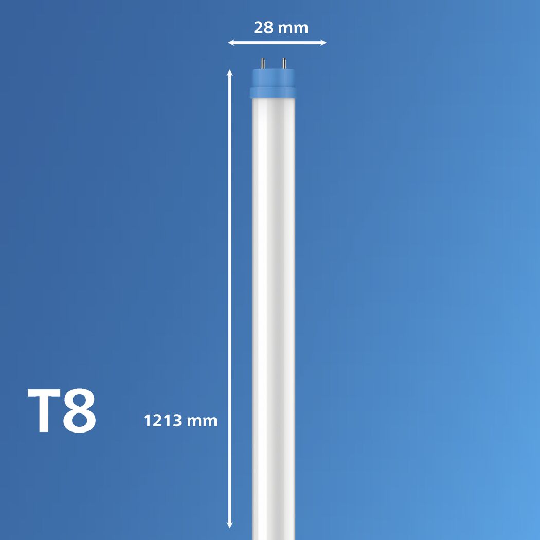 LED-Leuchtmittel T8 mit Maßen