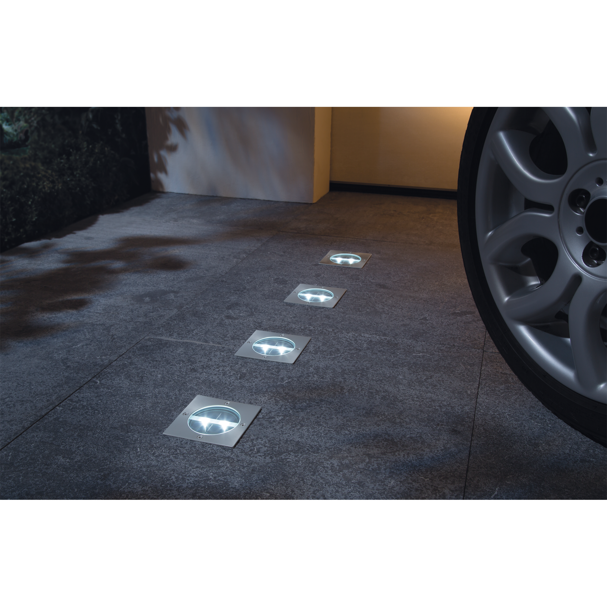 toom Solar-Bodeneinbaustrahler eckig silbern 10,5 x 10,5 cm ǀ toom Baumarkt