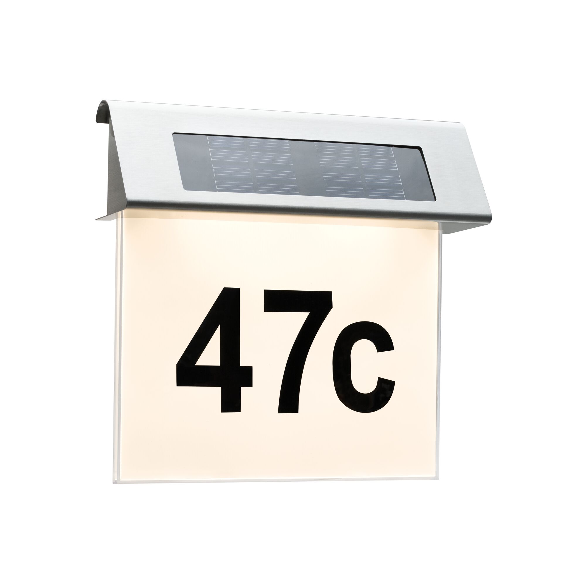 Solar-Hausnummernleuchte mit der Nummer 47C