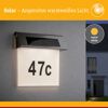 Solar-Hausnummernleuchte warmweiß 23 x 22 x 6 cm