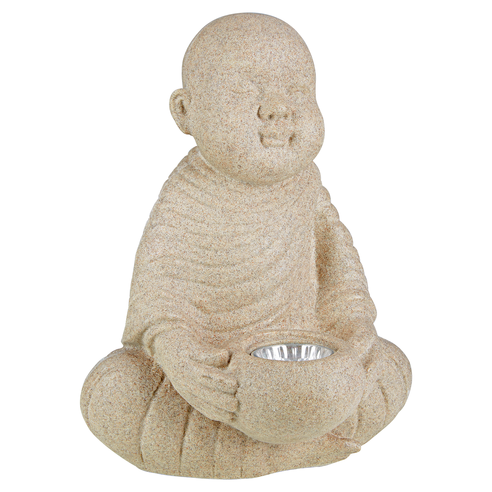 LED-Solarleuchte 'Buddha' 22 x 28 cm sand + product picture