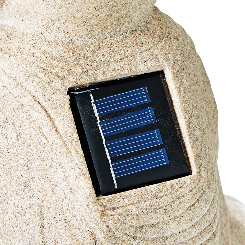 Solarzelle an Solarleuchte Buddha