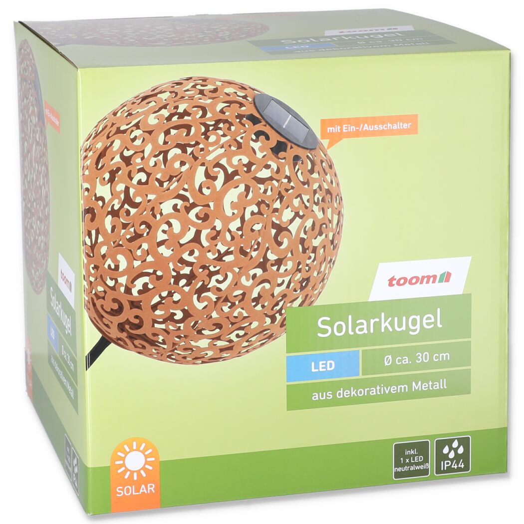 Solar-Außenstehlampe 'Antik' 5 lm neutralweiß IP 44 Ø 30 cm