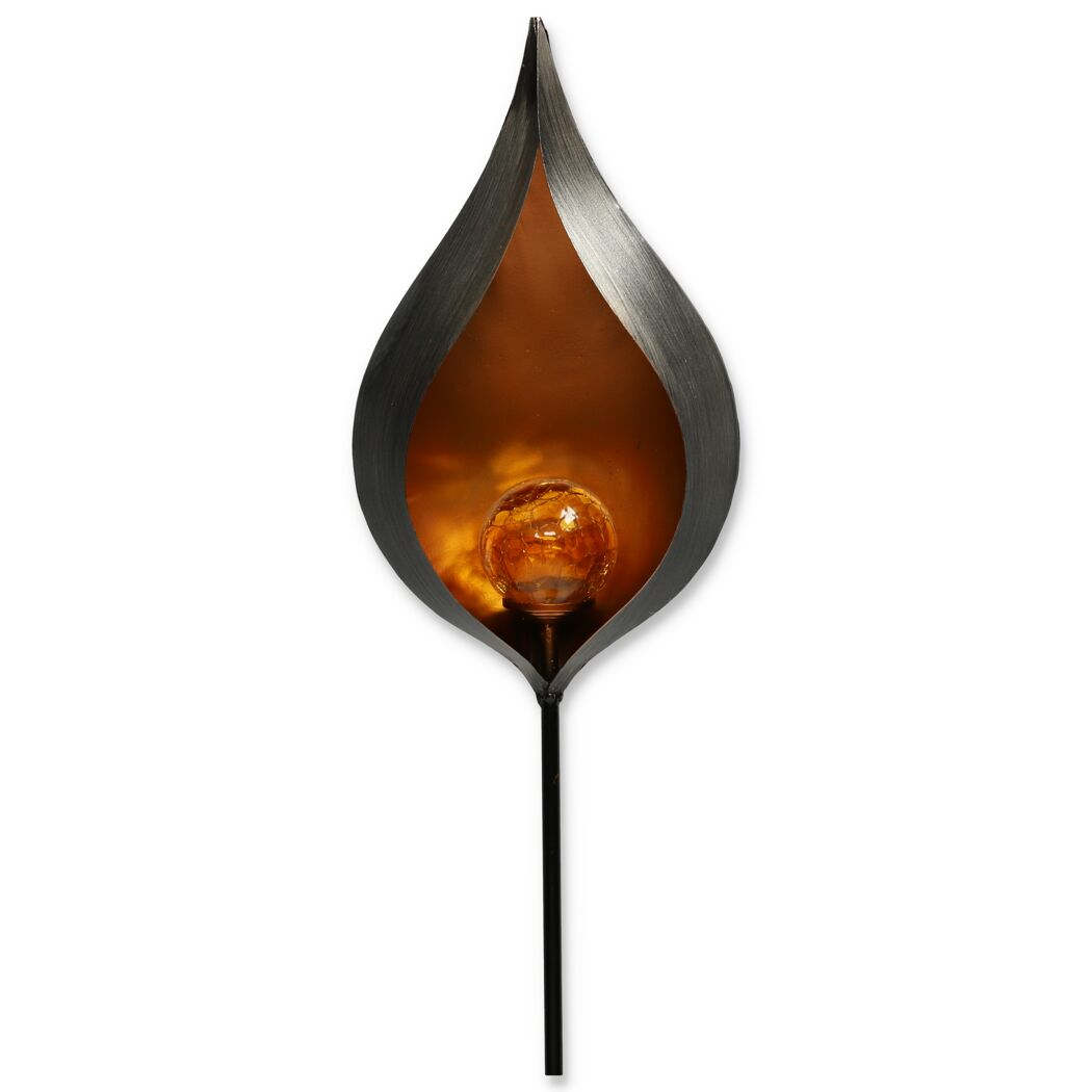 Solarfackel OrientalFlamme mit bernsteinfarbener Kugel.