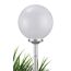 Solarlampe mit weißem Kugelschirm