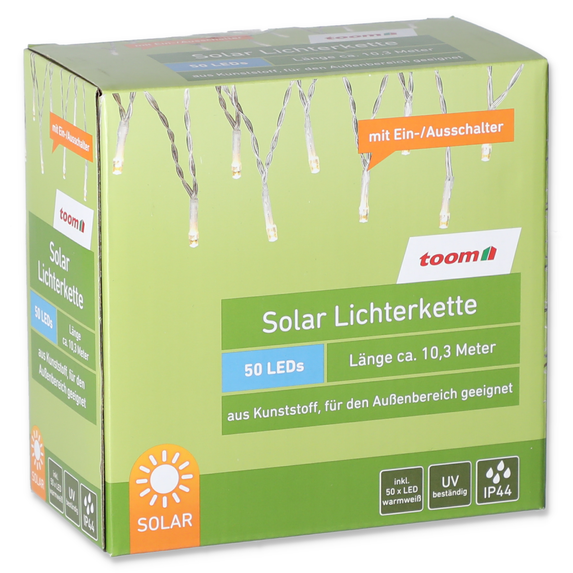 Solar-Lichterkette 50 LEDs 10,3 m + product picture