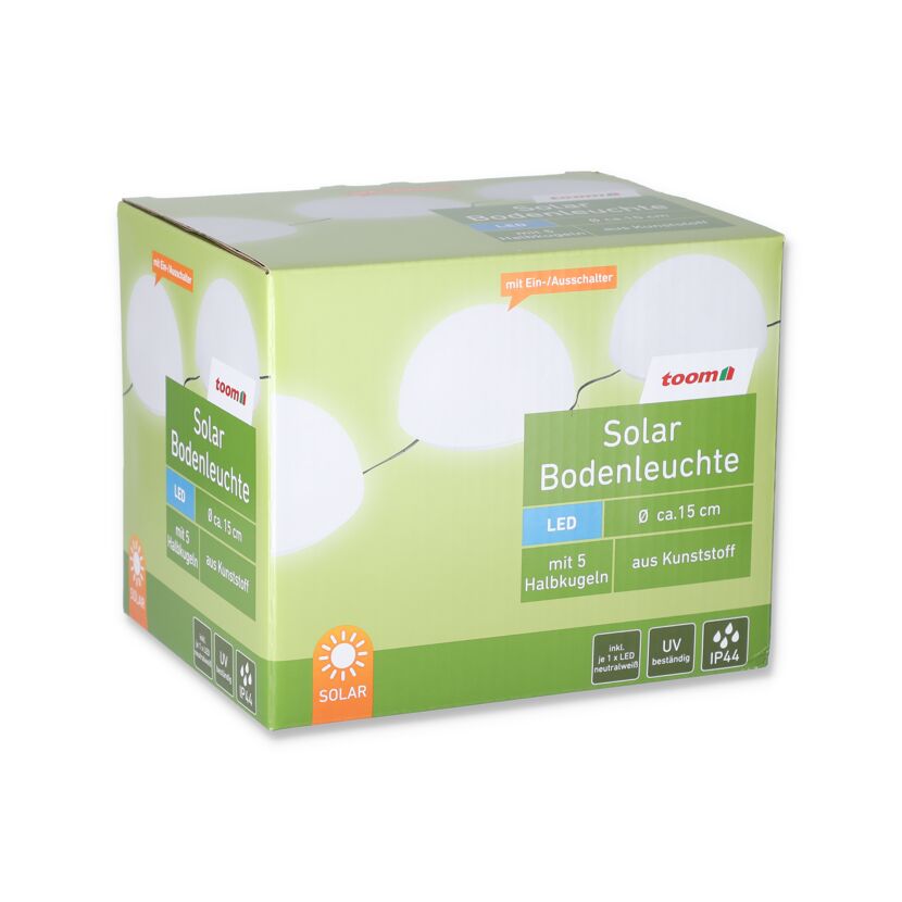 Verpackung der Solar Bodenleuchte von toom