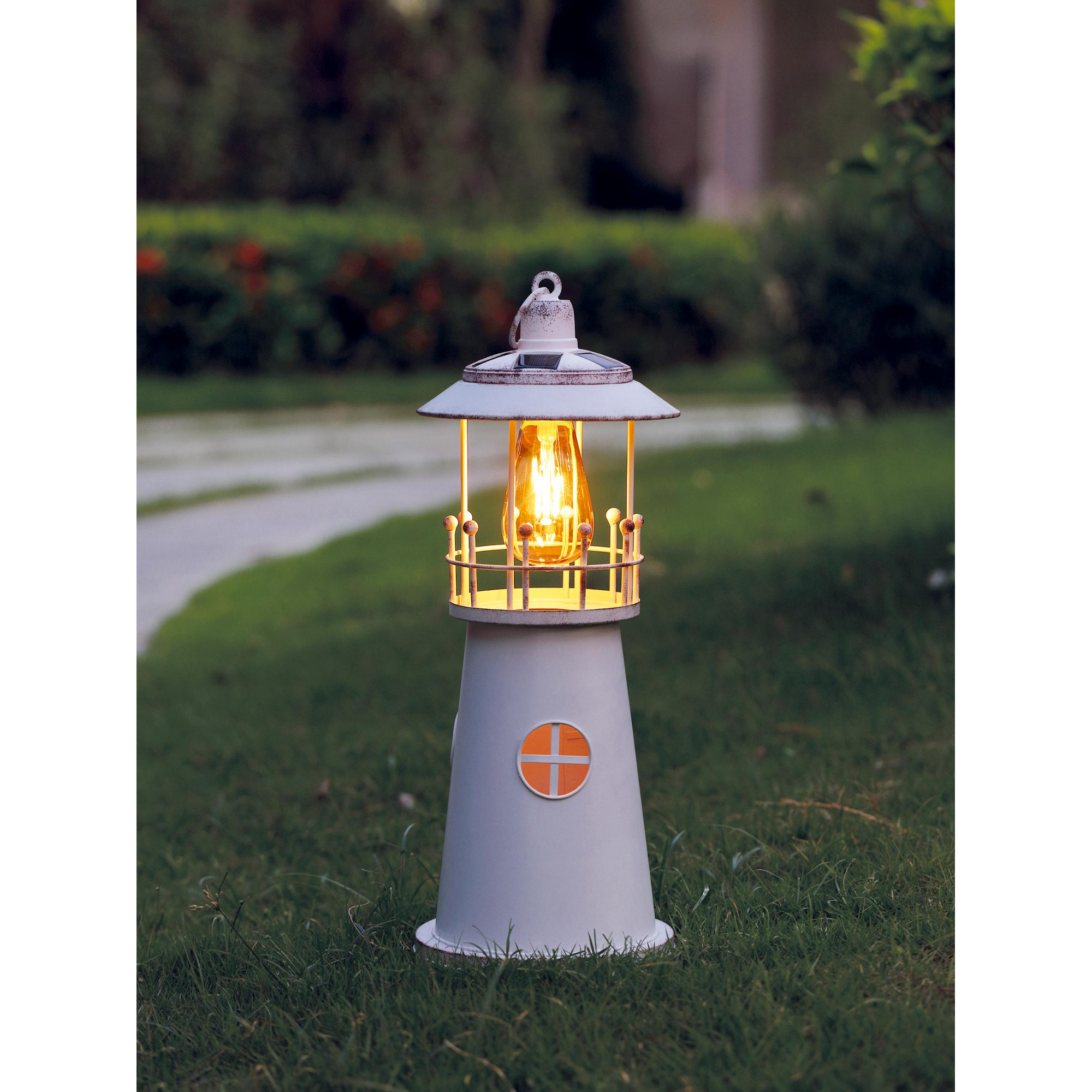 LED-Solarleuchte 'Leuchtturm' 46 cm weiß + product picture