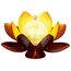 Solar-Dekoleuchte Lotus bronze mit leuchtender Kugel