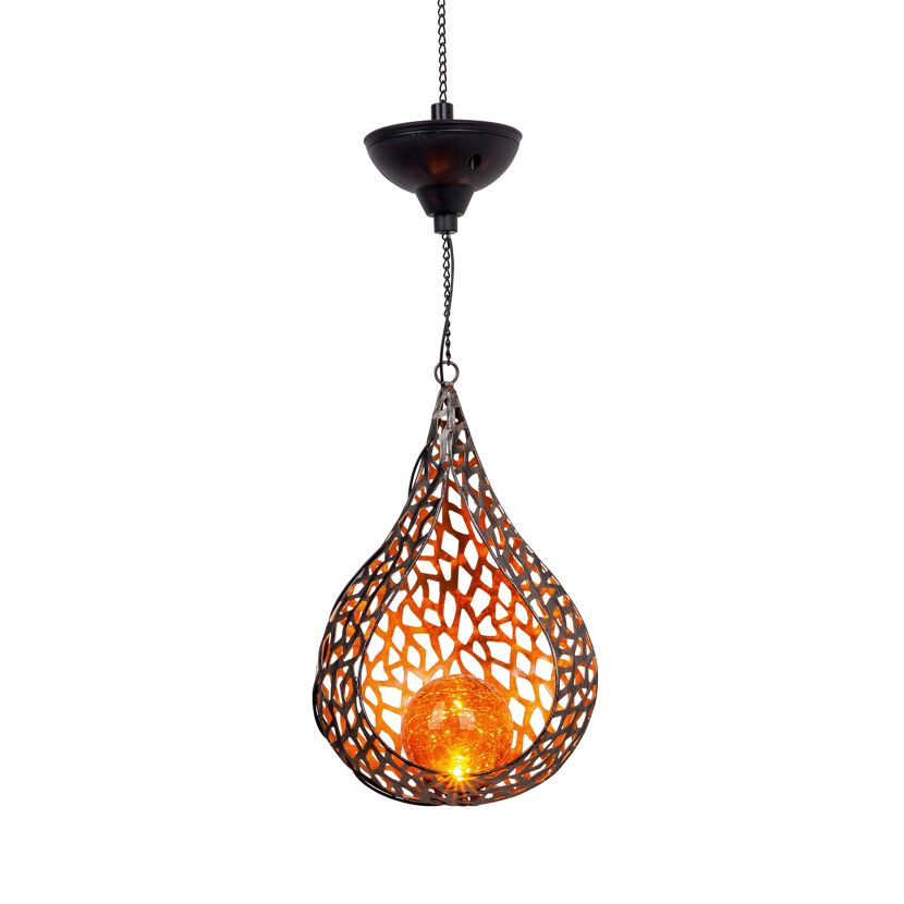 Hängende Solarlampe Tropfenform mit Kugel