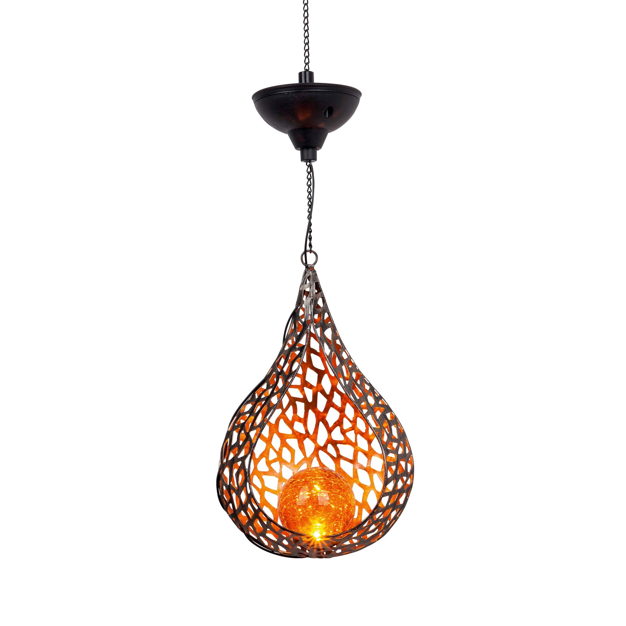 Hängende Solarlampe Tropfenform mit Kugel