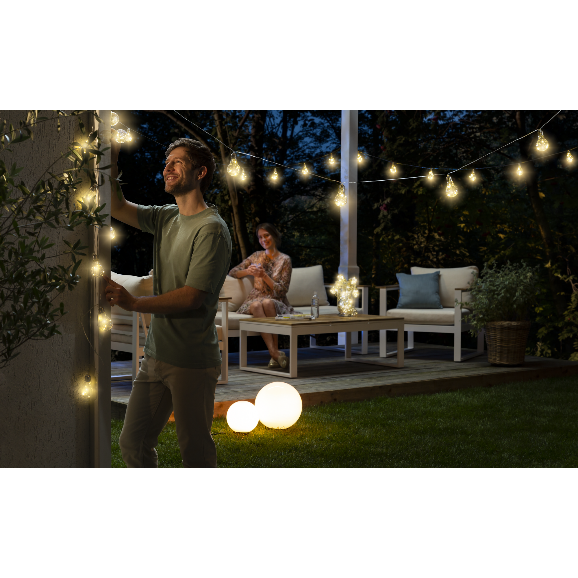 Solar-Lichterkette 50 LEDs warmweiß 3 m + product picture
