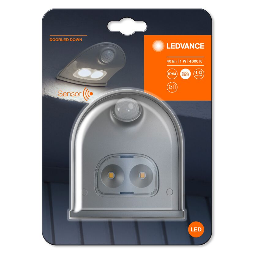 Eingangsleuchte LED 40 lm 0,95 W silber