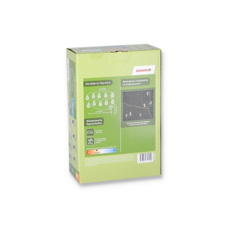 Verpackung Solar Lichterkette Metall