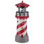 Verkleinertes Bild von LED-Solarleuchte 'Leuchtturm' weiß/rot 26,5 cm
