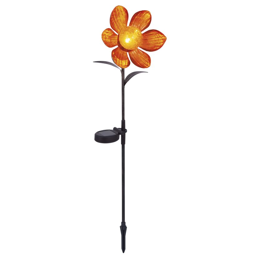 Solar-Blumenleuchte mit Erdspieß