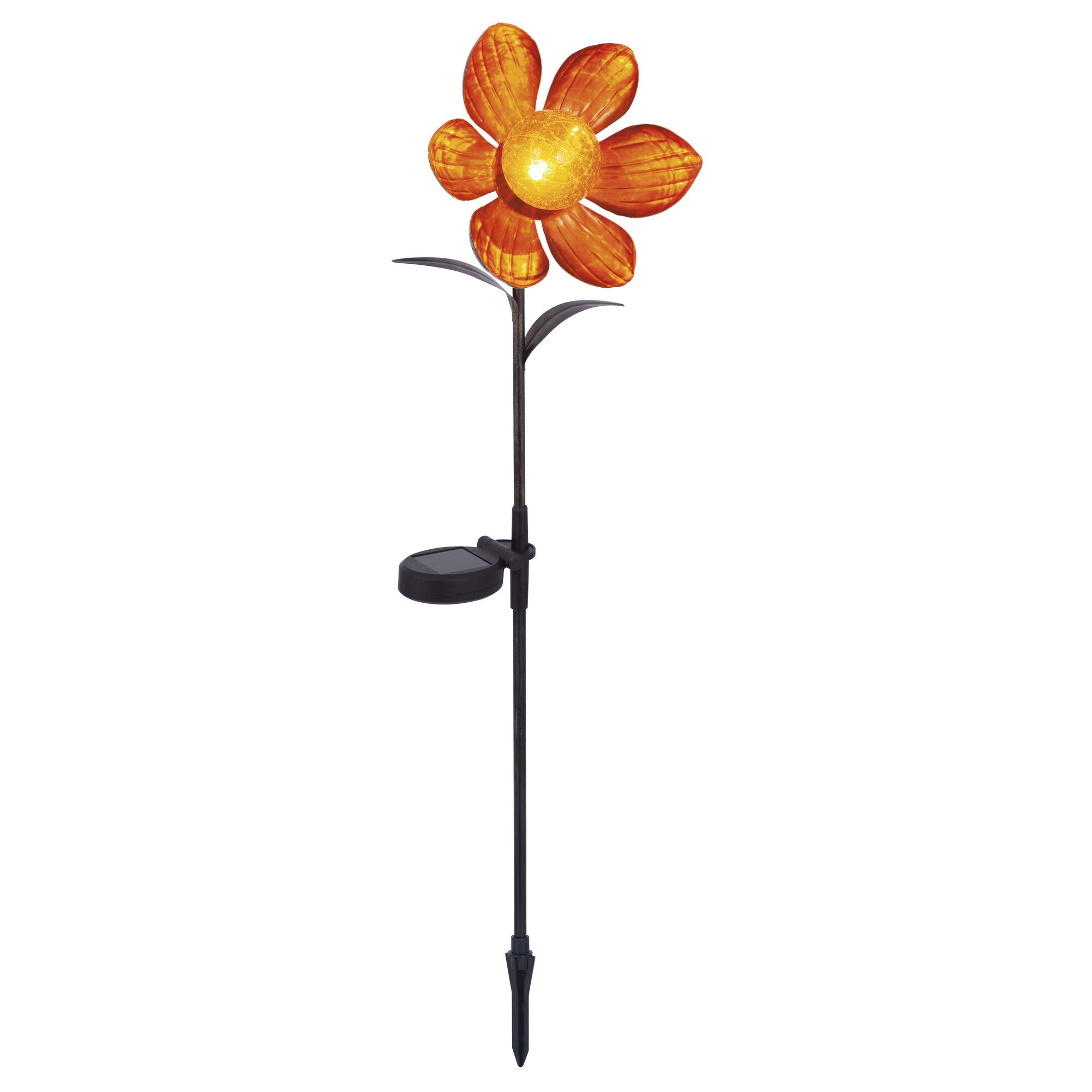 Solar-Blumenleuchte mit Erdspieß