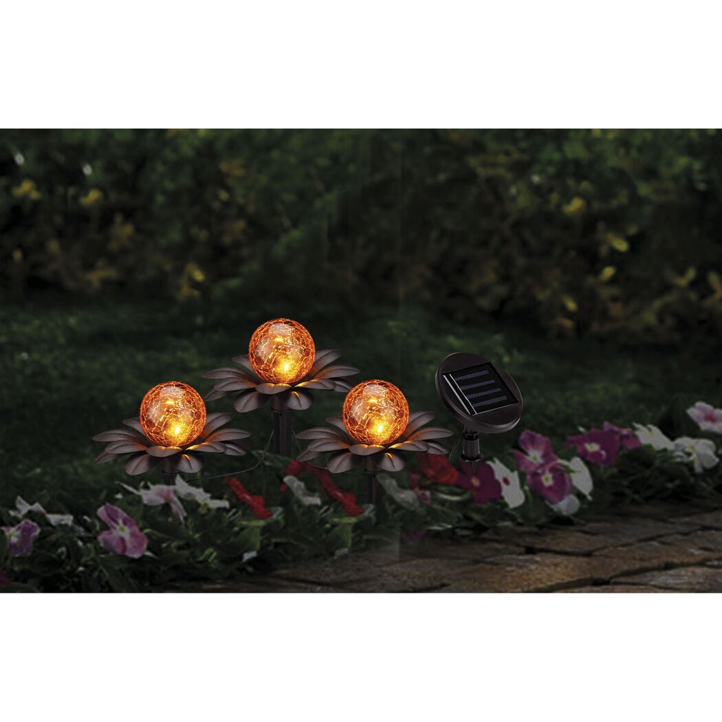 Solar-Lichterkette warmweiß IP 44 Ø 14,4 x 19,8 cm