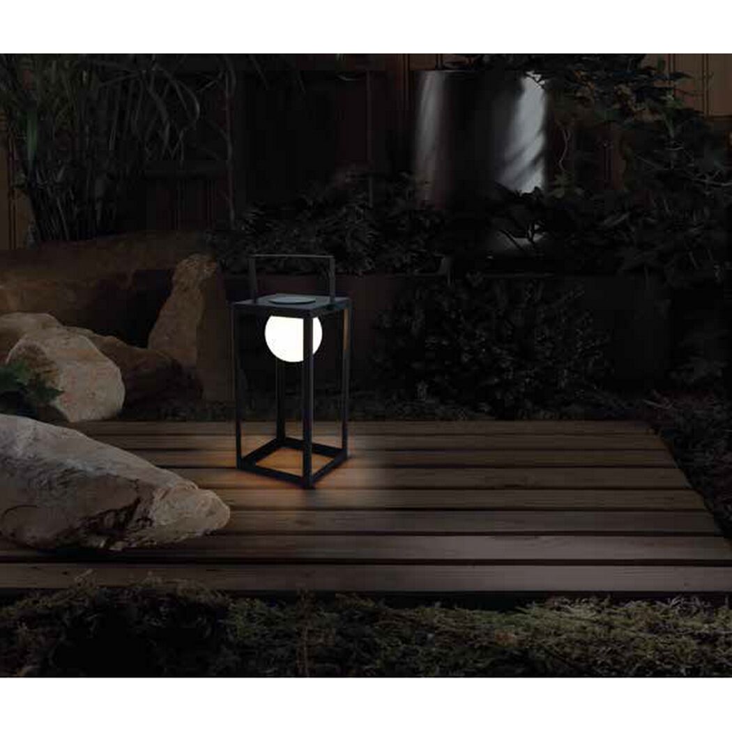 Solar-Laterne warmweiß IP 44 15 x 30,2 x 15 cm
