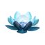 Blaue Solar-Lotusblume mit Glaskugel