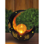 Verkleinertes Bild von Solar-Dekoleuchte 'Mond' anthrazit/gold 22 x 25,5 cm