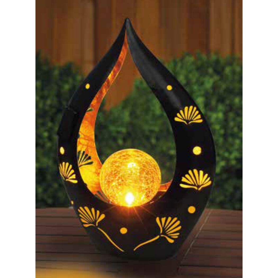 Solar-Außentischlampe warmweiß IP 44 20,8 x 30,7 cm