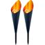Solarfackel-Set anthrazit/gold 7,5 x 25,5 cm 2-teilig