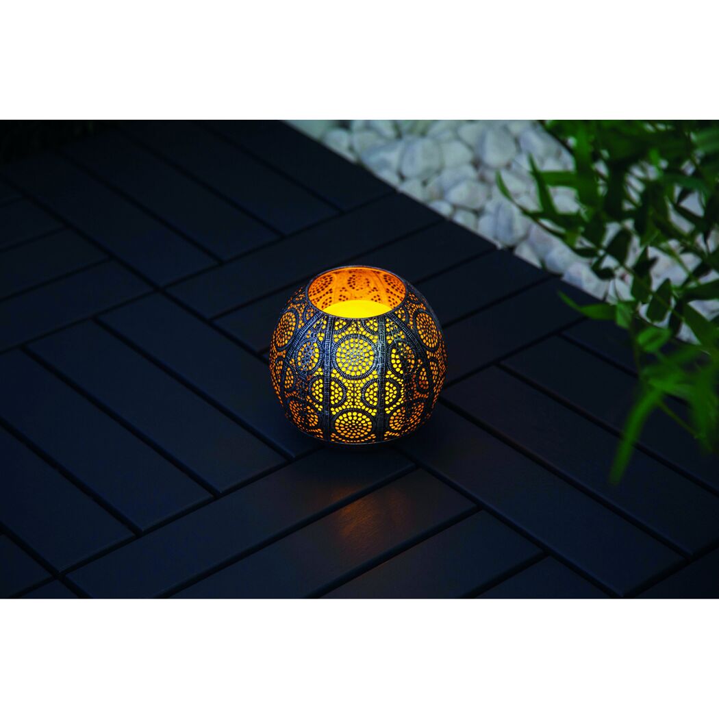 Solar-Außentischlampe warmweiß IP 44 Ø 15 x 12,5 cm