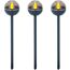 Solarfackel-Set schwarz Ø 7,4 x 34,4 cm 3-teilig