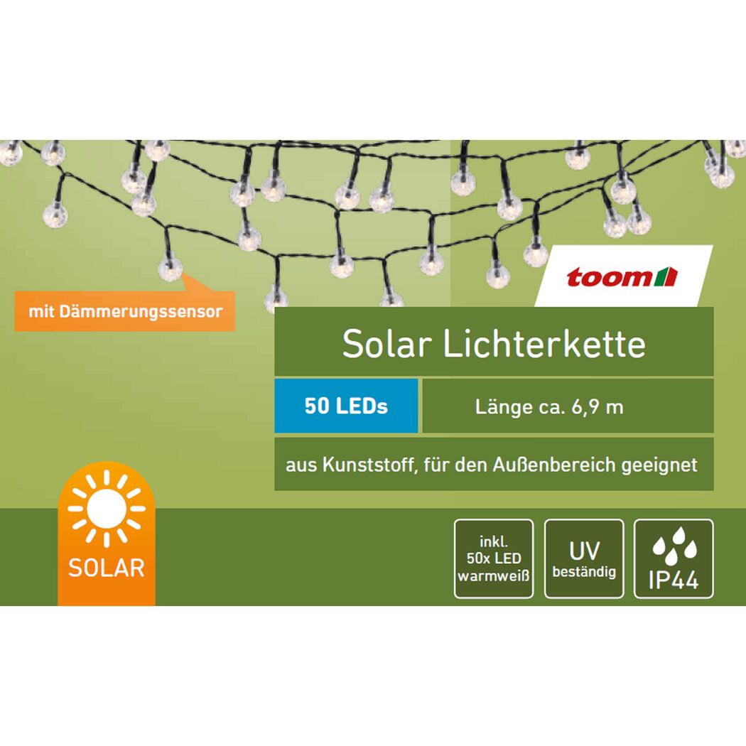 Solar-Lichterkette warmweiß IP 44