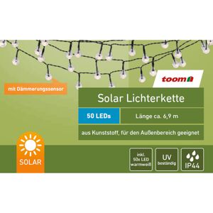 Solar-Lichterkette 50 LEDs warmweiß 690 cm