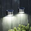 Solar-Außenwandleuchteset tageslichtweiß IP 44 10 x 8 cm 2 Stück