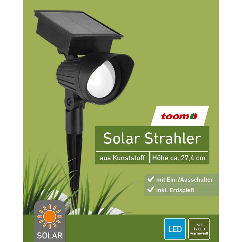 Schwarzer Solar-Strahler aus Kunststoff