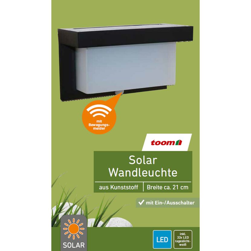Solar-Wandleuchte mit Bewegungsmelder