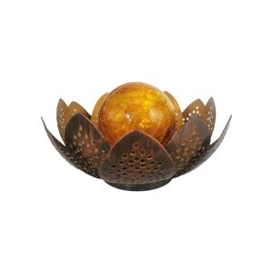 Solar-Dekoleuchte Lotusblüte bronze/gold Ø 24 x 11,5 cm