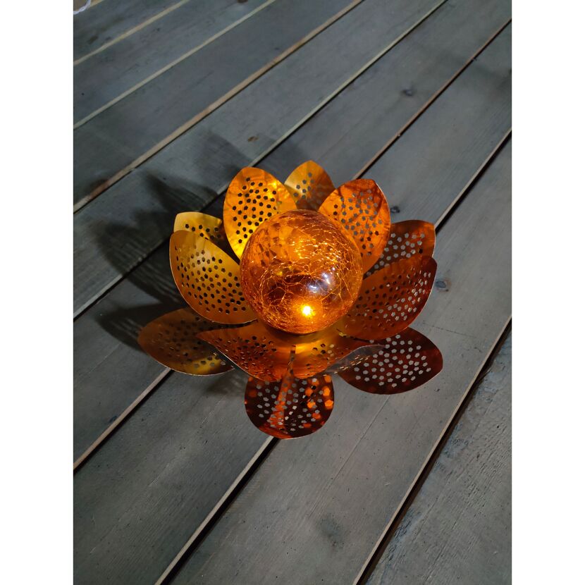 Solar-Dekolicht Lotus orange