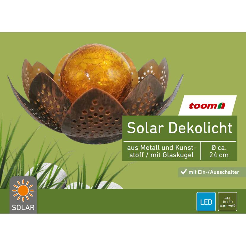 Solar-Dekolicht Lotus orange
