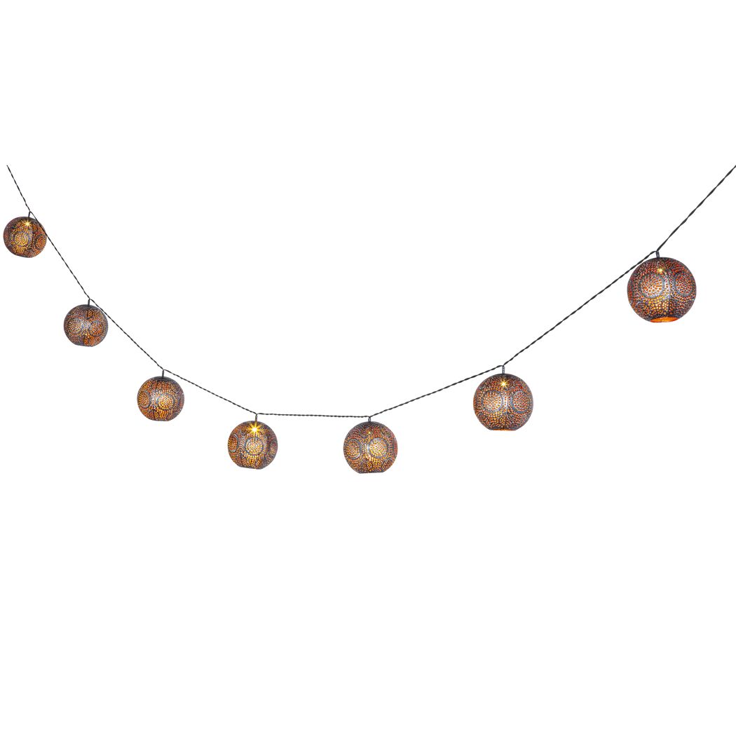Solar-Lichterkette 'Oriental' warmweiß IP 44 Ø 8 cm